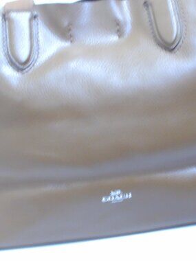 Coach Derby Tote in Brown with Gold Coach Logo on front